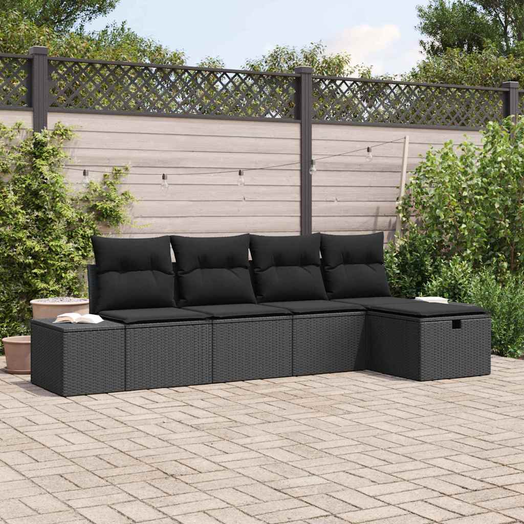 Sofa Sæt med pude 6 pcs polyrattan