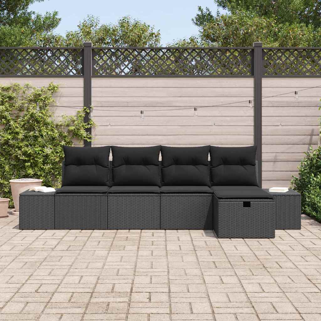 Sofa Sæt med pude 6 pcs polyrattan