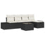 Sofa Sæt med pude 6 pcs polyrattan