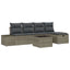 Sofa Sæt med pude 5 pcs polyrattan