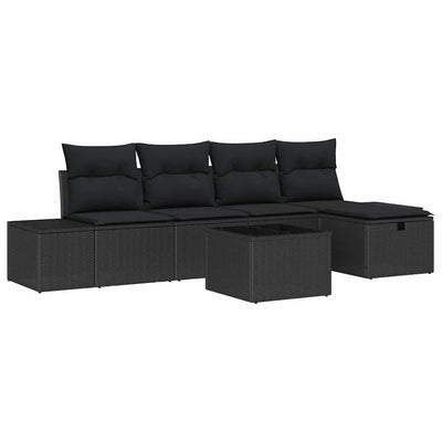 Sofa Sæt med pude 5 pcs polyrattan