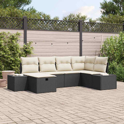 Sofa Sæt med pude 7 pcs polyrattan