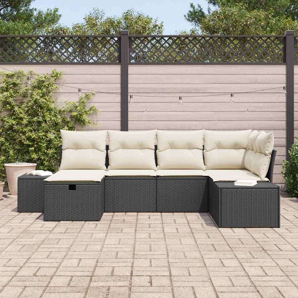 Sofa Sæt med pude 7 pcs polyrattan