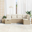 Sofa Sæt med pude 6 pcs polyrattan