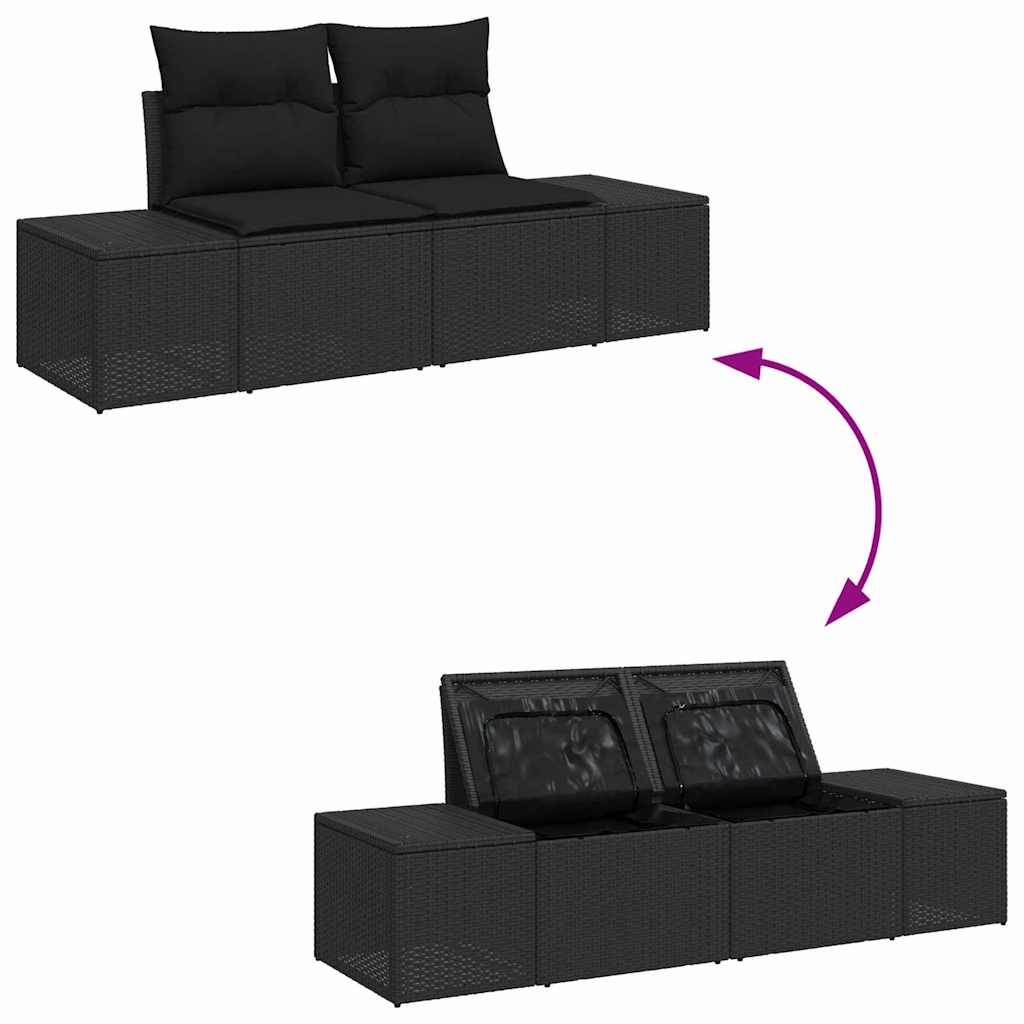 Sofa Sæt med pude 6 pcs polyrattan