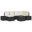 Sofa Sæt med pude 7 pcs polyrattan