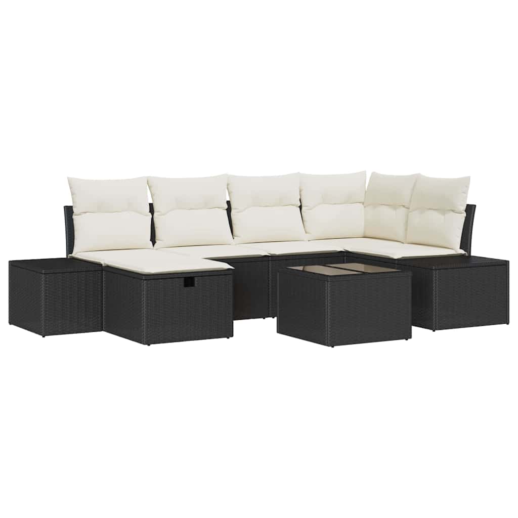 Sofa Sæt med pude 7 pcs polyrattan