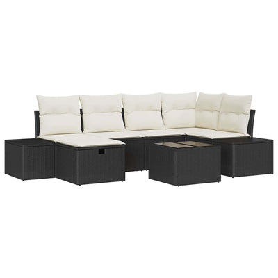 Sofa Sæt med pude 7 pcs polyrattan