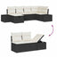 Sofa Sæt med pude 7 pcs polyrattan