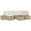 Sofa Sæt med pude 7 pcs polyrattan