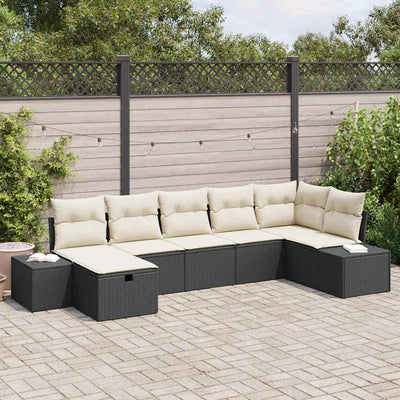 Sofa Sæt med pude 8 pcs polyrattan