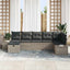 Sofa Sæt med pude 7 pcs polyrattan