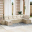 Sofa Sæt med pude 7 pcs polyrattan