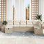 Sofa Sæt med pude 7 pcs polyrattan
