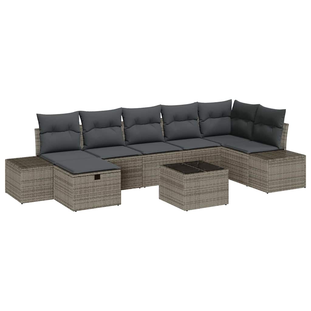 Sofa Sæt med pude 7 pcs polyrattan
