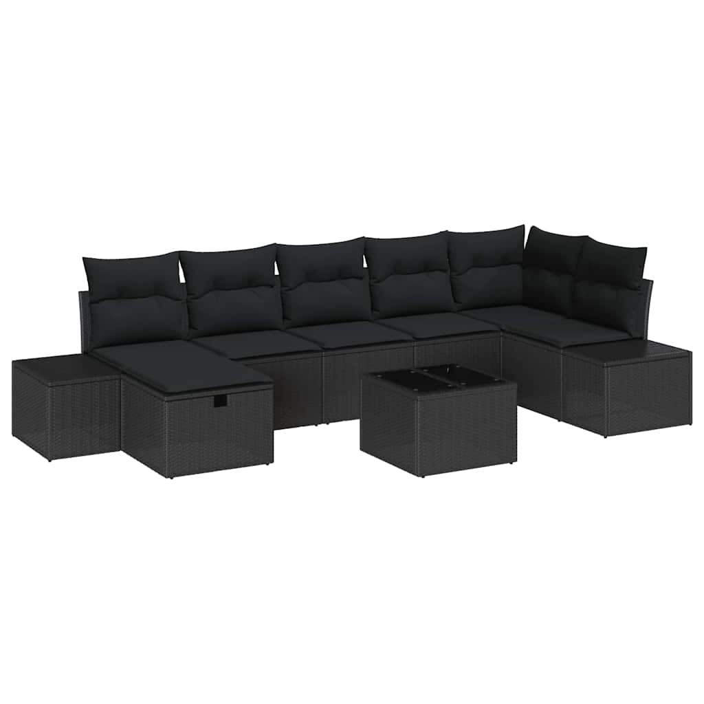 Sofa Sæt med pude 8 pcs polyrattan