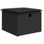Havesofa Sæt med pude 6 pcs Sort 55 x 62 x 69 cm Poly rattan