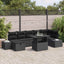 Havesofa Sæt 8 pcs Sort polyrattan