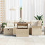 Havesofa Sæt 7 pcs Beige polyrattan