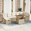 Havesofa Sæt 8 pcs Beige polyrattan