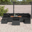 Havesofa Sæt 8 pcs Sort polyrattan