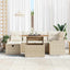 Havesofa Sæt 7 pcs Beige polyrattan