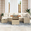 Havesofa Sæt 8 pcs Beige polyrattan