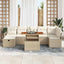 Havesofa Sæt 8 pcs Beige polyrattan