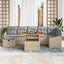 Havesofa Sæt 8 stk. Beige polyrattan