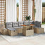 Havesofa Sæt 8 stk. Beige polyrattan