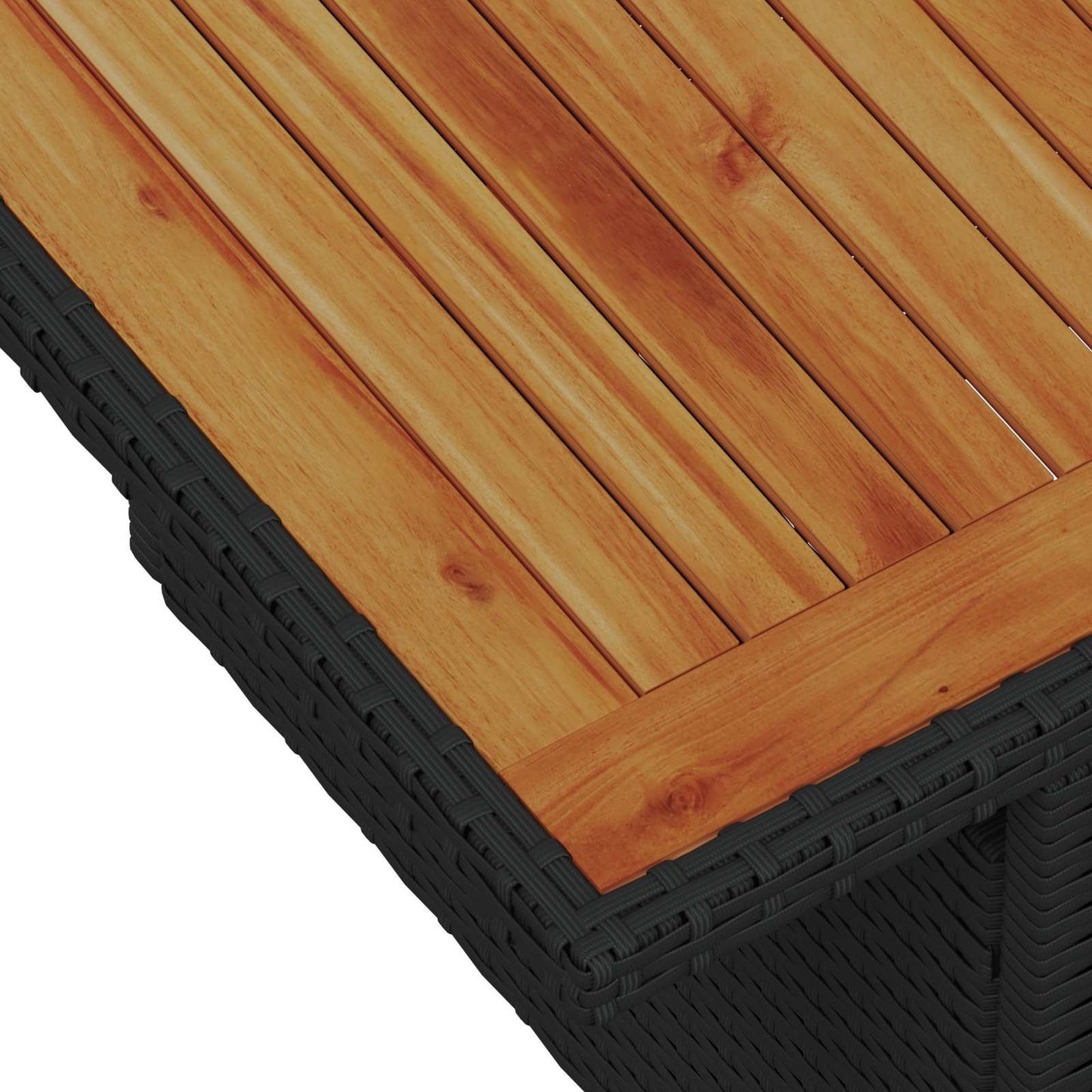 Havesofa Sæt 9 stk. Sort polyrattan