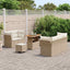 Havesofa Sæt 8 stk. Beige polyrattan