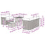Havesofa Sæt 8 stk. Beige polyrattan