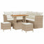 Havesofa Sæt 8 stk. Beige polyrattan