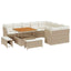 Havesofa Sæt 12 stk. Beige polyrattan