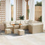 Havesofa Sæt 12 stk. Beige polyrattan