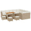 Havesofa Sæt 13 stk. Beige polyrattan