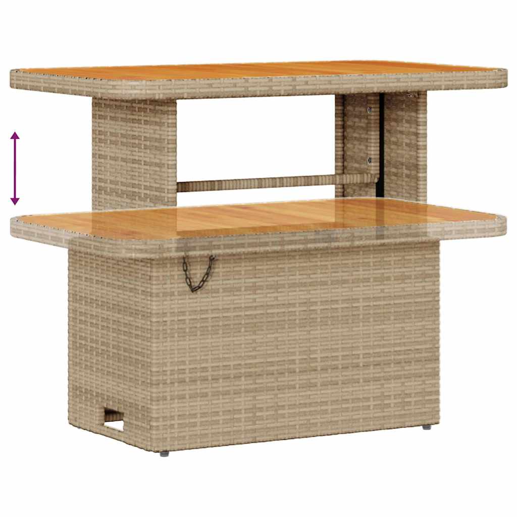 Havesofa Sæt 8 pcs Beige polyrattan