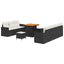 Havesofa Sæt med pude 10 pcs Sort polyrattan