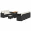 Havesofa Sæt 10 pcs Sort polyrattan