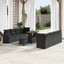 Havesofa Sæt 11 pcs Sort polyrattan