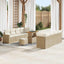 Havesofa Sæt 11 pcs Beige polyrattan