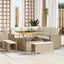 Havesofa Sæt 8 stk. Beige polyrattan