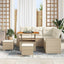 Havesofa Sæt 8 stk. Beige polyrattan