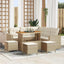 Havesofa Sæt 9 stk. Beige polyrattan