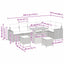 Havesofa Sæt 9 pcs Beige polyrattan