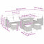 Havesofa Sæt 10 pcs Beige polyrattan