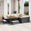 Havesofa Sæt 12 pcs Sort polyrattan