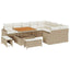 Havesofa Sæt 12 stk. Beige polyrattan
