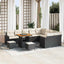Havesofa Sæt 12 pcs Sort polyrattan